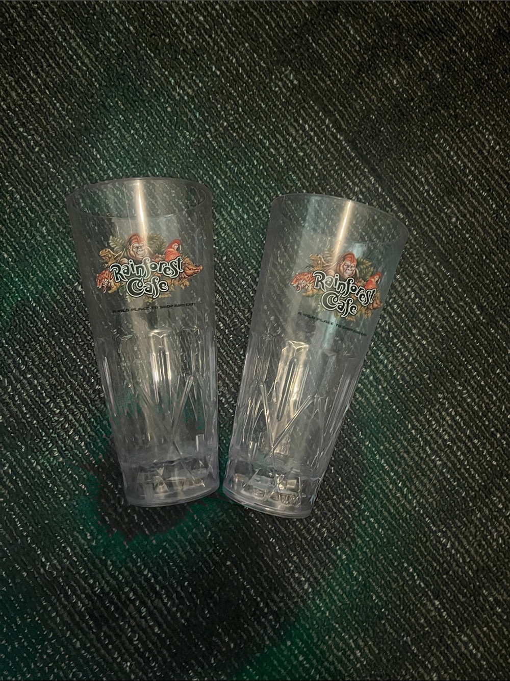 RAINFOREST Clear Plastic Logo Cups with Multicolor Lights